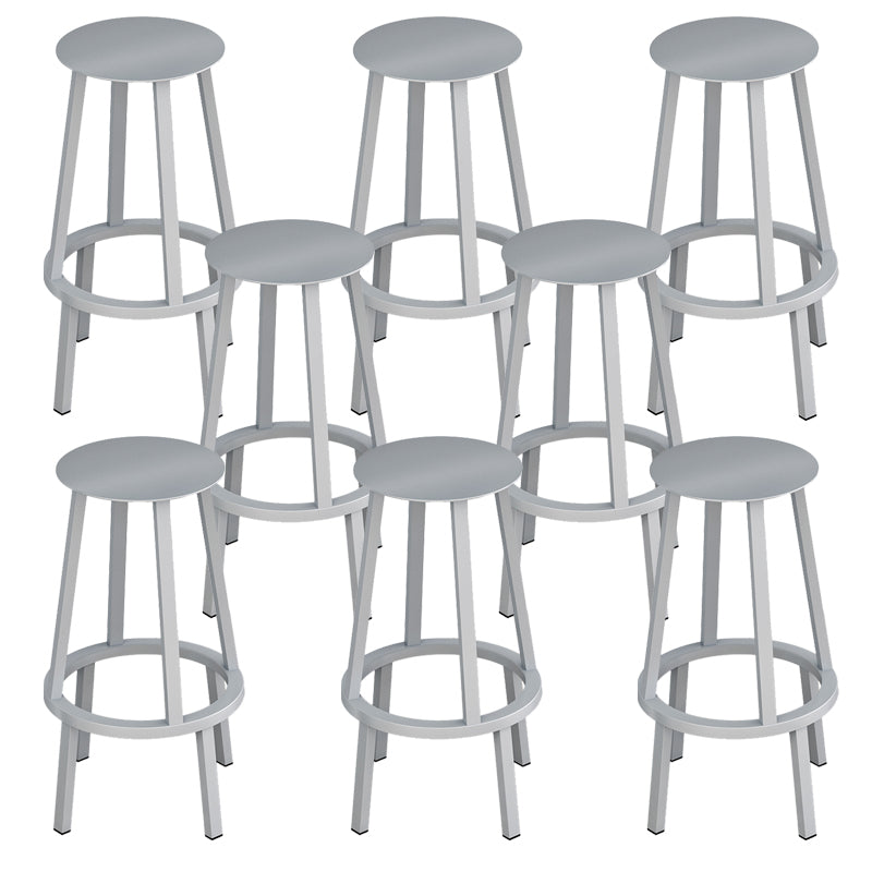 Industrial Rotatable Backless Counter Stool Iron Bar Stool with  Pedal for Bar
