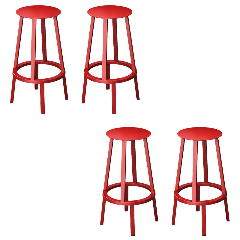 Industrial Rotatable Backless Counter Stool Iron Bar Stool with  Pedal for Bar
