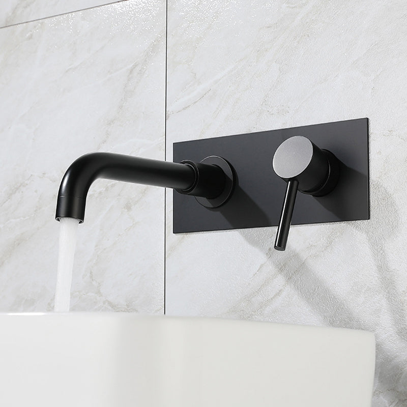 Glam Style Faucet Single Handle Wall Mounted Faucet for Bathroom