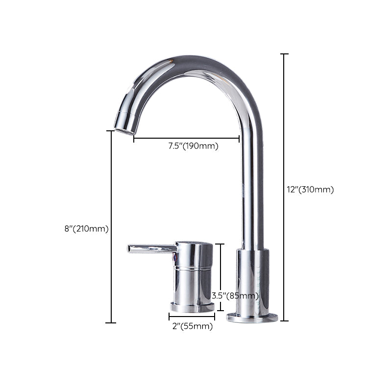 Contemporary Deck Mounted Metal Freestanding Tub Filler High Arc Freestanding Faucet