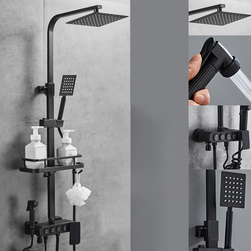 Contemporary Shower Set Slide Bar Adjustable Shower Head Wall Mounted Shower System