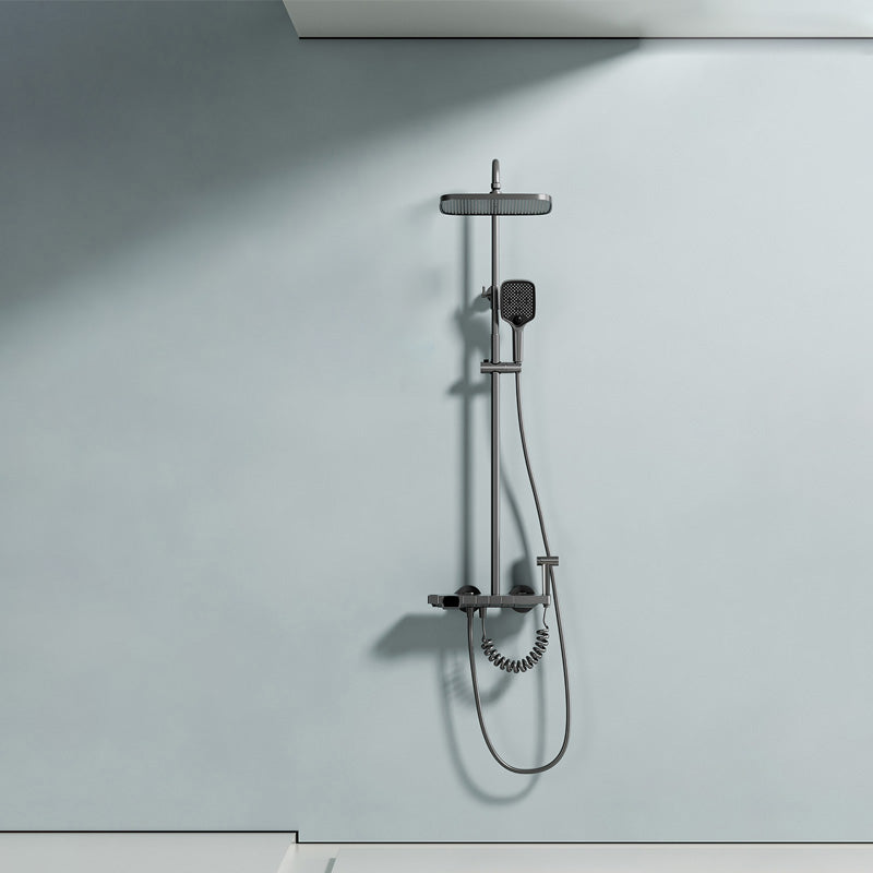 Contemporary Shower Set Slide Bar Handheld Shower Head Wall Mounted Shower System