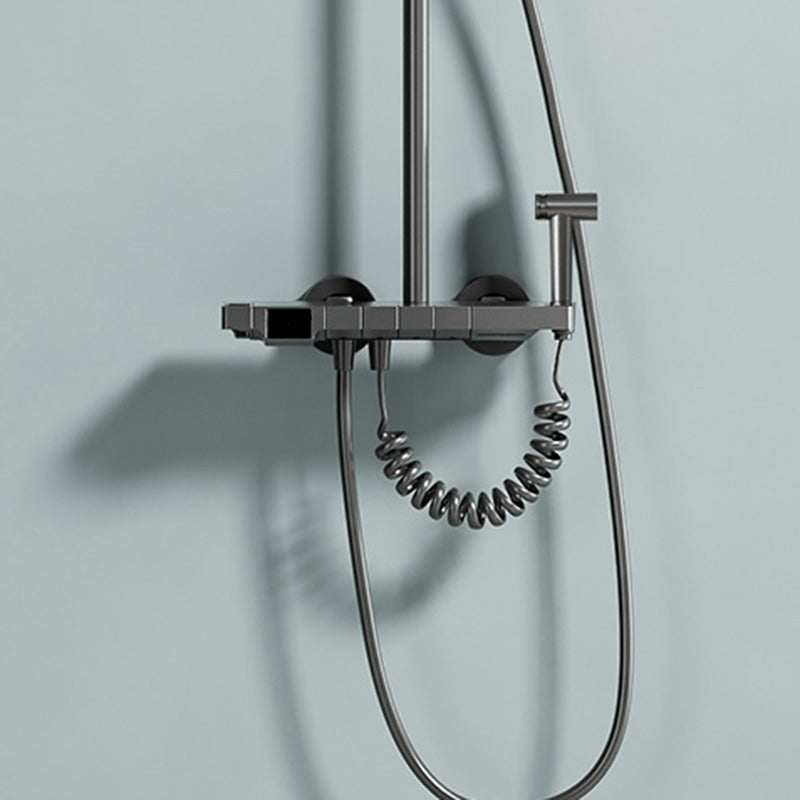Contemporary Shower Set Slide Bar Handheld Shower Head Wall Mounted Shower System