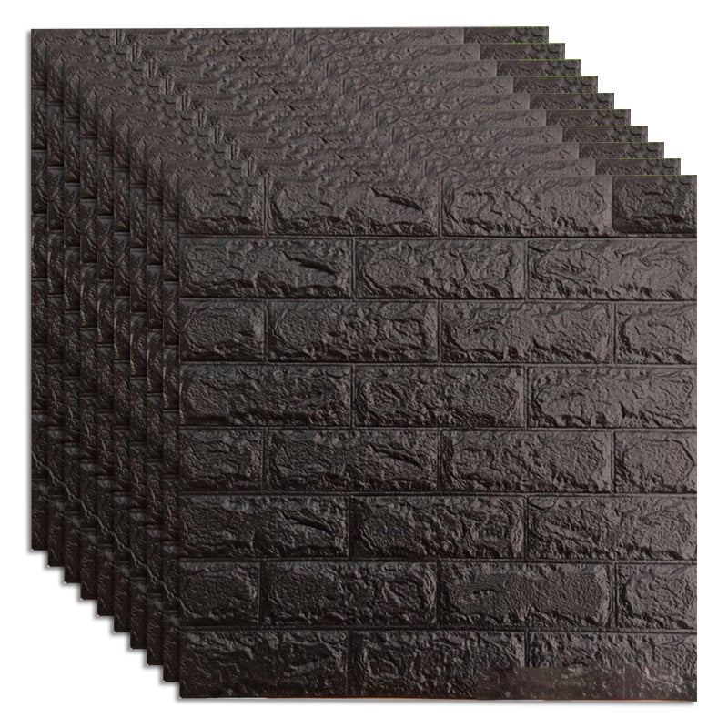 Industrial Wall Plank 3D Print Bedroom Living Room Wall Panels Set of 10