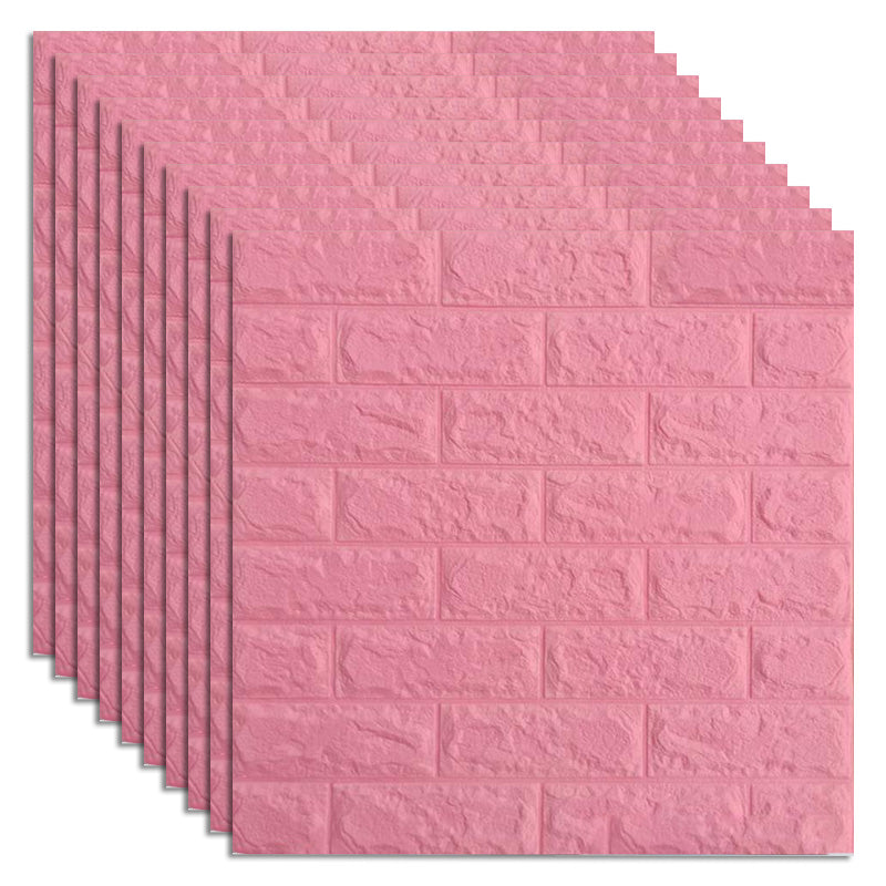 Industrial Wall Plank 3D Print Bedroom Living Room Wall Panels Set of 10