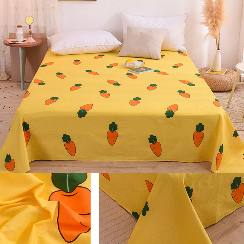 Printed Bed Sheet Breathable Fade Resistant Cotton Fitted Sheet