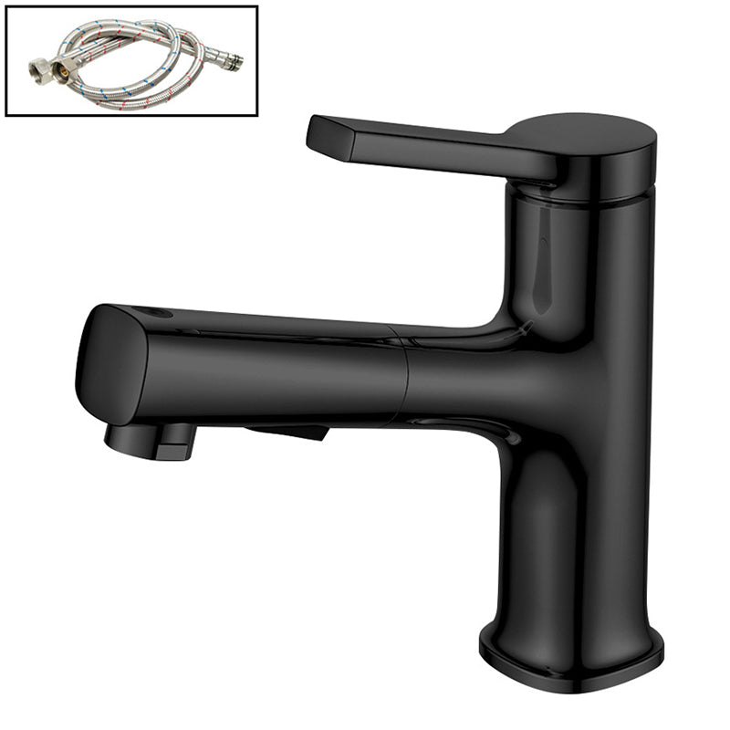 Circular Contemporary Bathroom Faucet Lever Handle Faucet with Single Hole