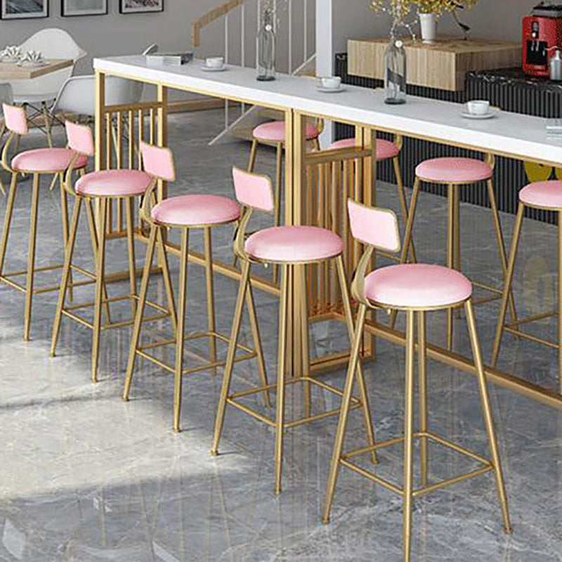 Glam Style Bar-height Table Metal Base Table for Living Room