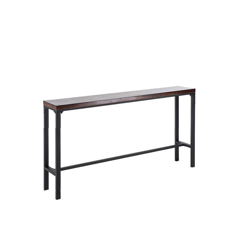 Industrial Bar Height Table Solid Wood Top Bistro Bar Table for Patio Use