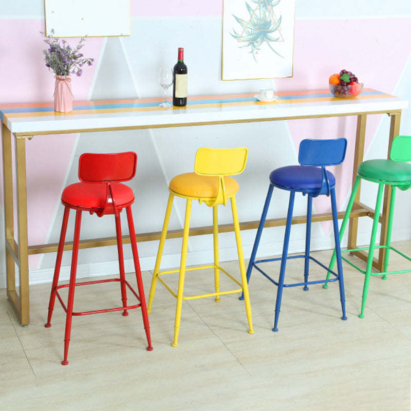 Modern Bar Height Table Solid Wood Top Bistro Bar Table with Metal Base