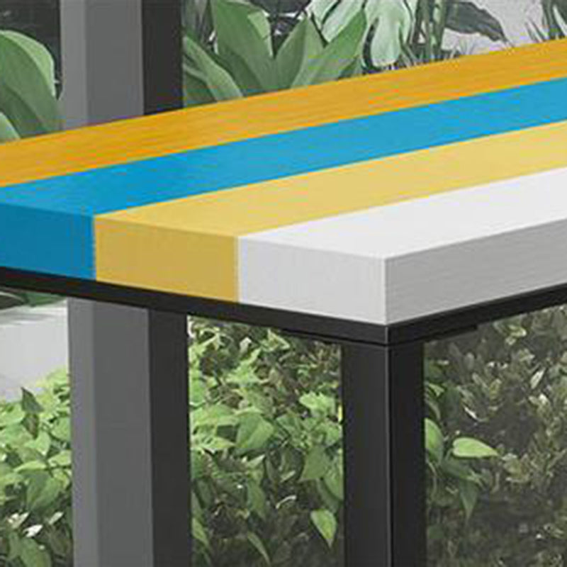 Modern Bar Height Table Solid Wood Top Bistro Bar Table with Metal Base