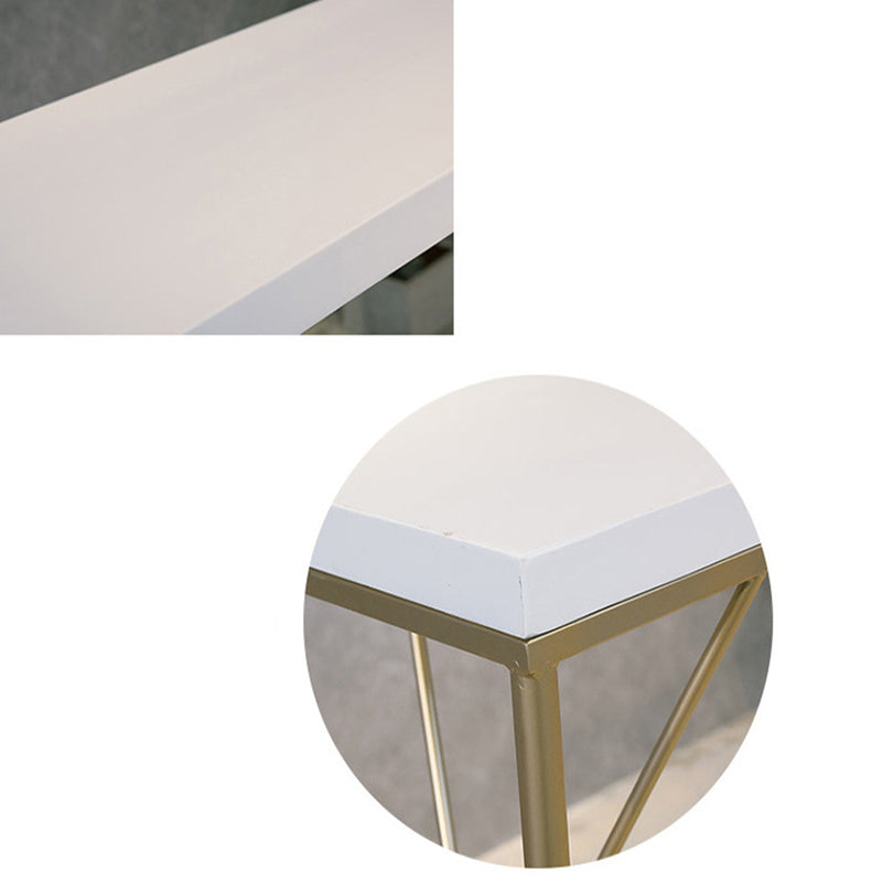 Glam Bar Height Table Solid Wood Top Bistro Bar Table for Living Room