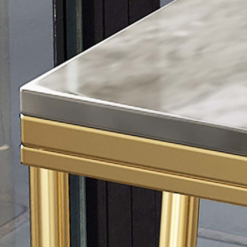 Modern Bar-Height Table Stone Top Bistro Table for Patio Use