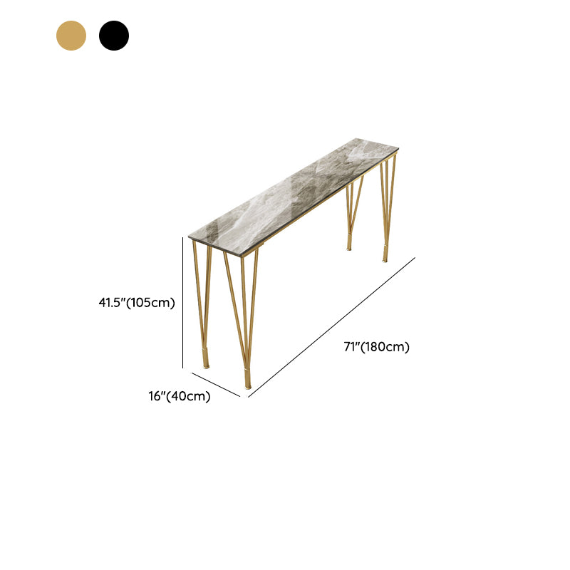 Modern Bar-Height Table Stone Top Bistro Table for Patio Use