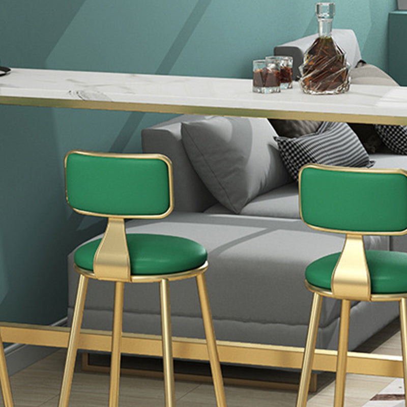 White Faux Marble Table Modern Style Bistro Bar Table for Living Room