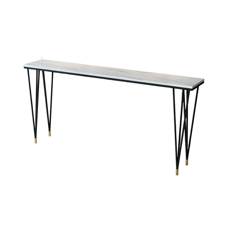 Stone Top Bistro Table Modern Style Bistro Bar Table with Four Legs