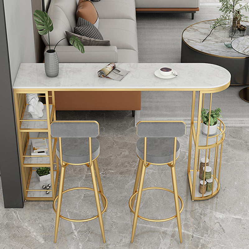 Stone Bar Table Specialty Contemporary Style Pub Table for Cafe and Breakroom