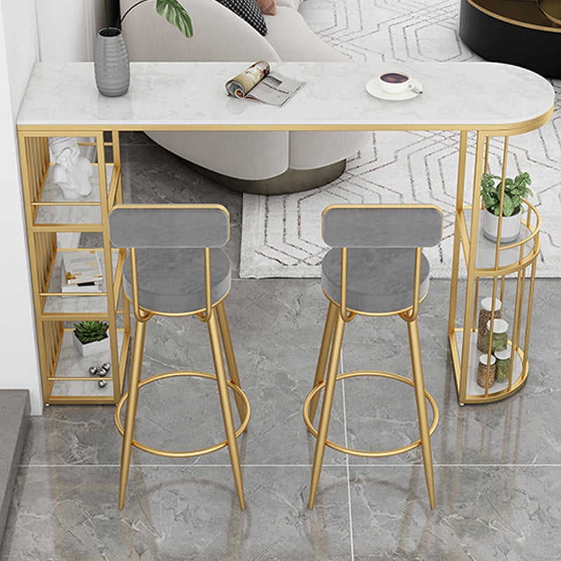 Stone Bar Table Specialty Contemporary Style Pub Table for Cafe and Breakroom