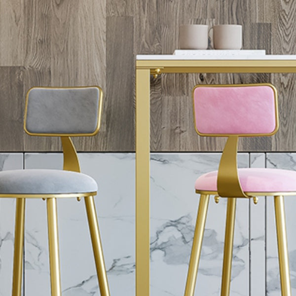 Glam Style Rectangle Bar Set 1/4/7 Pieces Faux Marble Pub Dining Set for Indoor