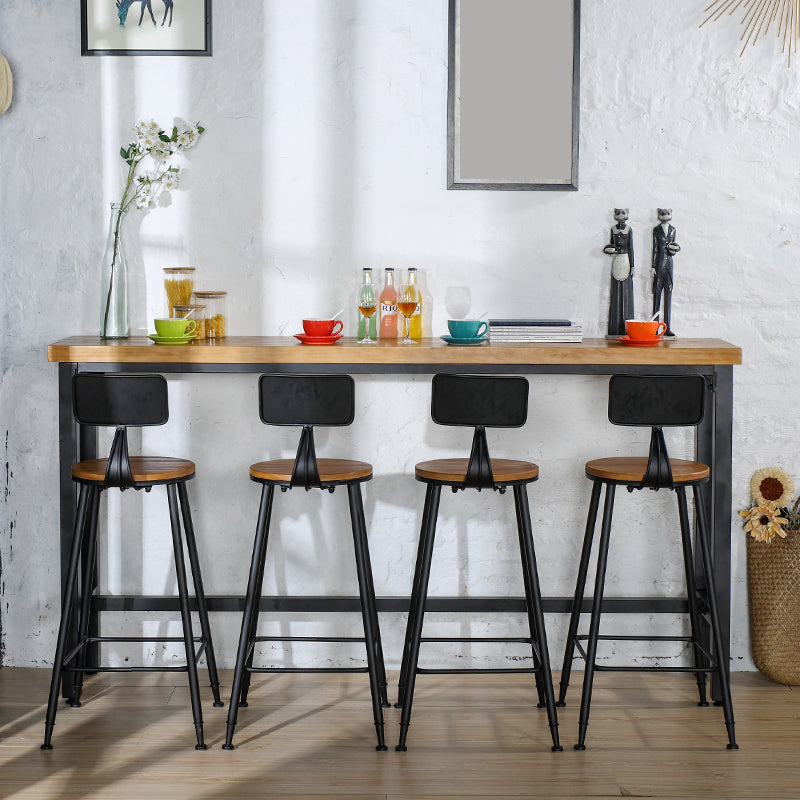 Industrial Bar Stool and Table Set 1/4/5 Pieces Pub Dining Set