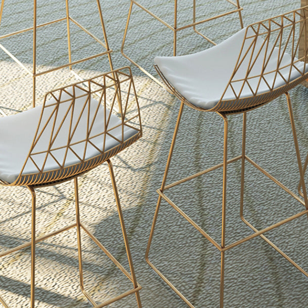 Glam Style Bar Table Set 1/7 Pieces Solid Wood Counter Table with Upholstered Stools