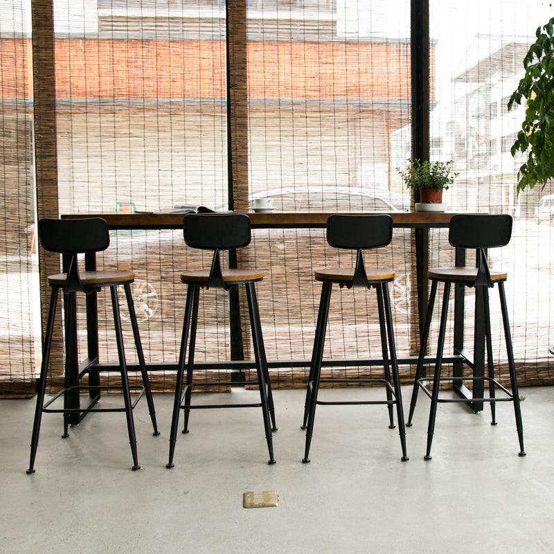 Contemporary Bar Table Set 1/5/7 Pieces Rectangle Solid Wood Counter Table Set