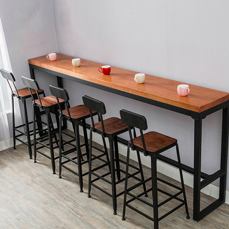 Contemporary Bar Table Set 1/6/11 Pieces Rectangle Solid Wood Counter Table