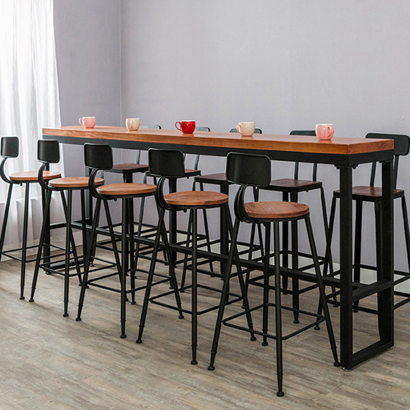 Contemporary Bar Table Set 1/6/11 Pieces Rectangle Solid Wood Counter Table