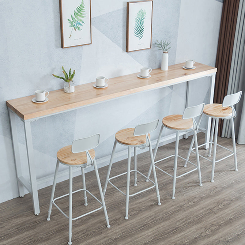 Contemporary Bar Table Set 1/4/6 Pieces Rectangle Solid Wood Bistro Set