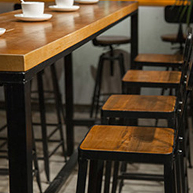 Industrial Style Pub Set 1/5/9 Pieces Solid Wood Pub Dining Set for Indoor