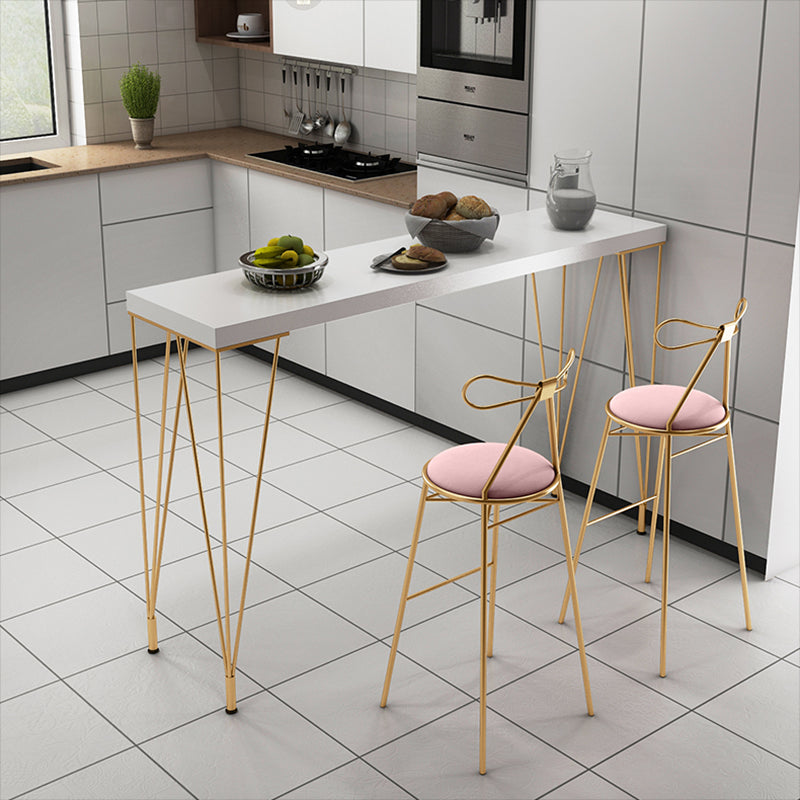 Solid Wood Bar Table Set Glam Rectangle 1/3/5 Pieces Pub Table Set