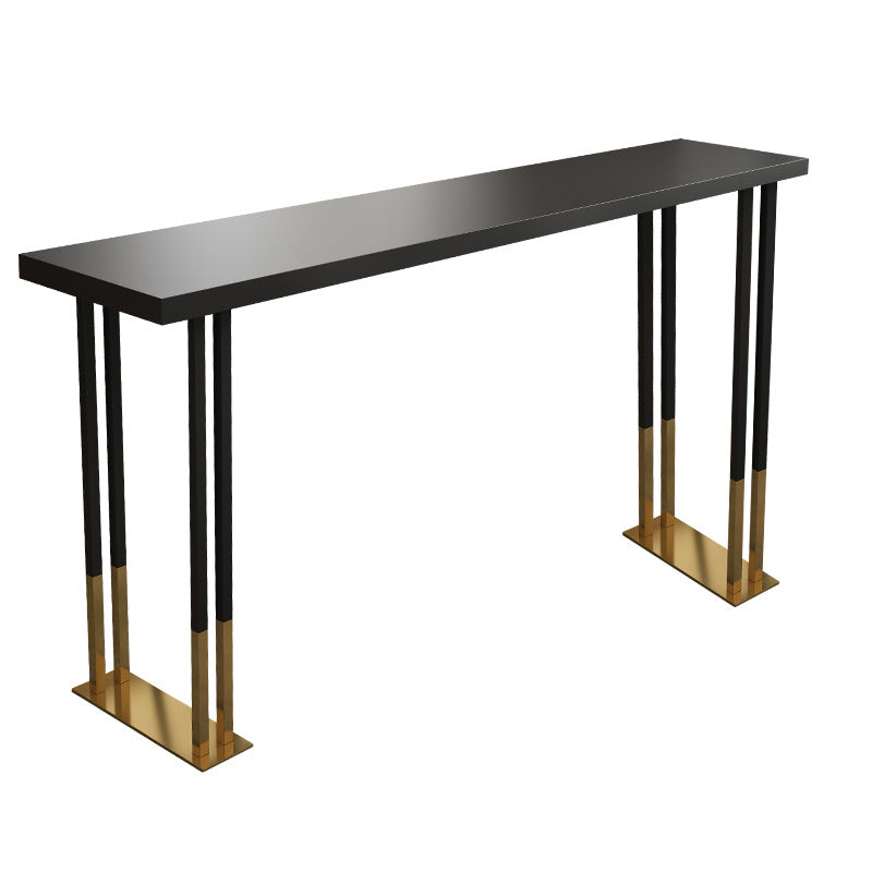 Glam Rectangle Bar Table Set 1/2/3/5 Pieces Solid Wood Pub Set for Indoor