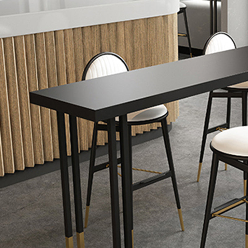 Glam Rectangle Bar Table Set 1/2/3/5 Pieces Solid Wood Pub Set for Indoor