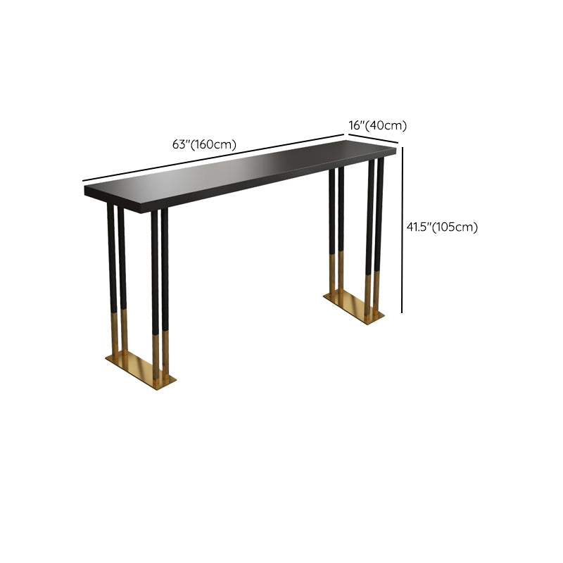 Glam Rectangle Bar Table Set 1/2/3/5 Pieces Solid Wood Pub Set for Indoor