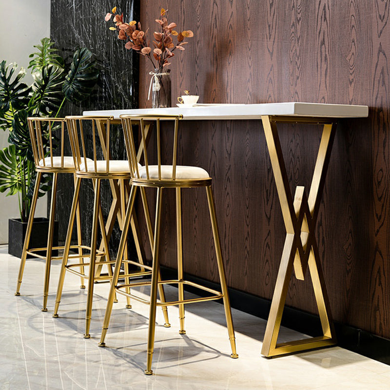 Glam Style Bar Set 1/2/4 Pieces Solid Wood Rectangle Counter Set