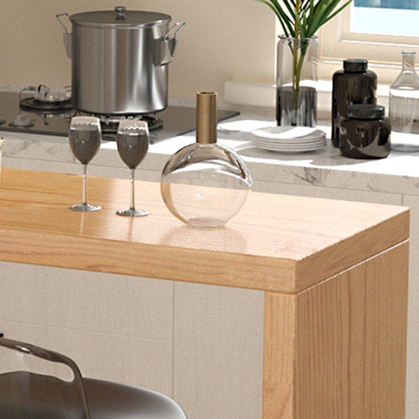 Contemporary Style Bar Set 1/3 Pieces Solid Wood Rectangle Pub Dining Set for Indoor