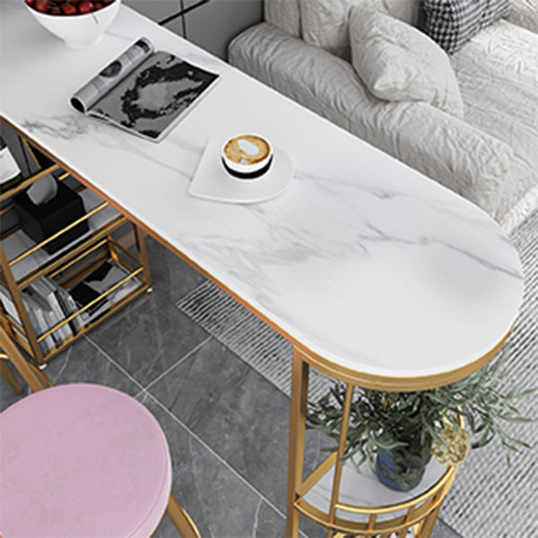 Modern Bar Table Set 1/2/3 Pieces Stone Bar Table and Stool Set