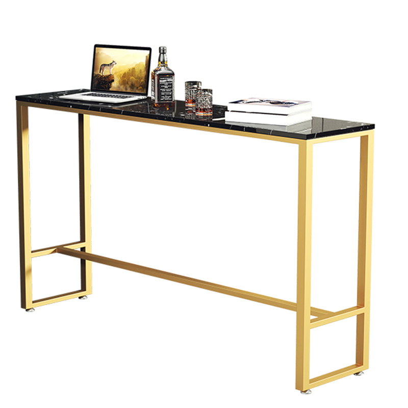 Glam Rectangle Pub Set 1/4 Pieces Counter Table with Upholstered Stools