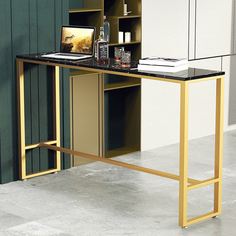 Glam Rectangle Pub Set 1/4 Pieces Counter Table with Upholstered Stools