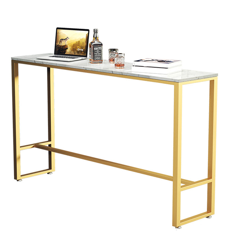 Glam Rectangle Pub Set 1/4 Pieces Counter Table with Upholstered Stools