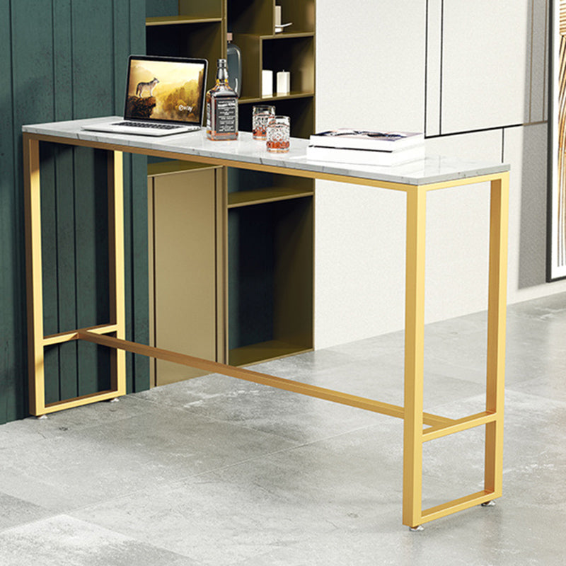 Glam Rectangle Pub Set 1/4 Pieces Counter Table with Upholstered Stools