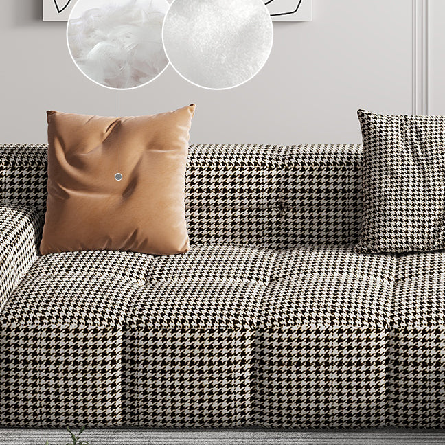 Scandinavian Sleeper Sectional with Tufted Split-Back and Recessed Arm