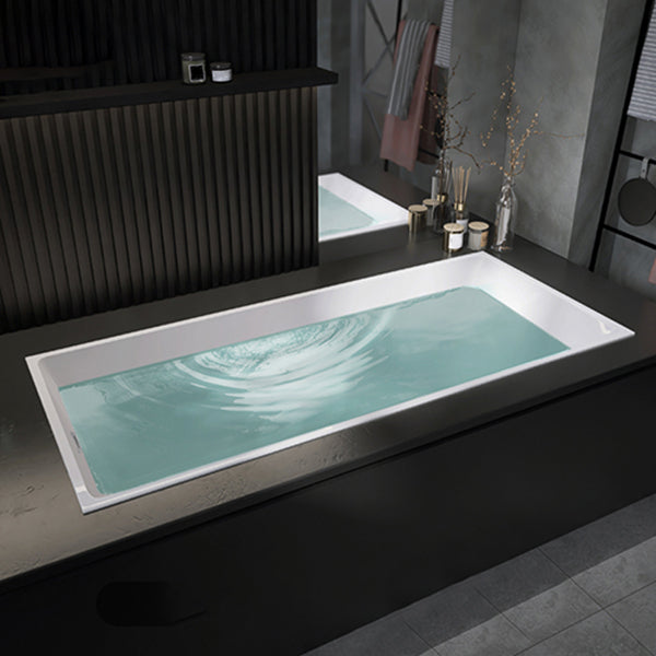 Modern Rectangle Embedded Bathtub Acrylic with Drain Bath Tub
