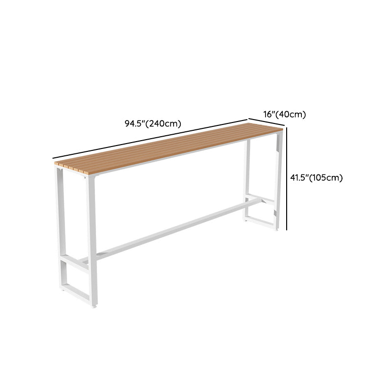Industrial Rectangular Bar Height Set 1/5 Pcs Faux Wood Bar Table Set