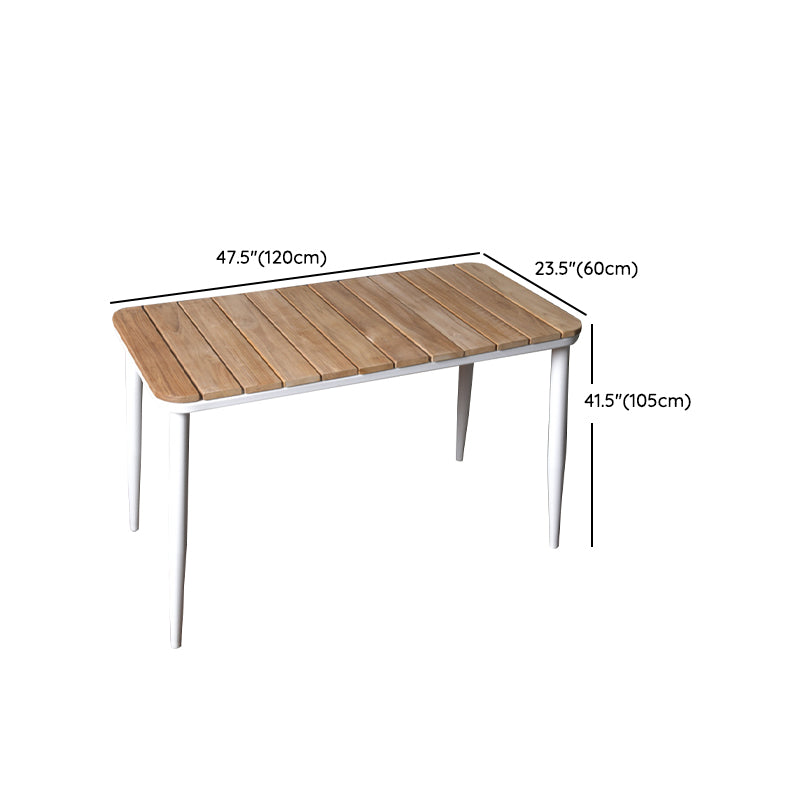 1/2/5 Pcs Faux Wood Dining Table Set Industrial Rectangular Dining Set