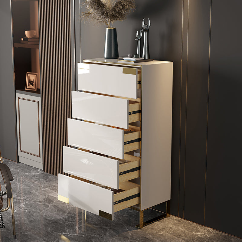 Wooden Storage Chest Dresser Classic Glam Dresser for Home Office