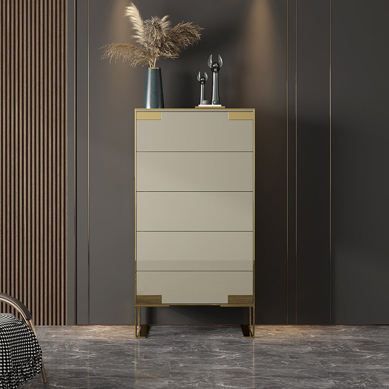 Wooden Storage Chest Dresser Classic Glam Dresser for Home Office