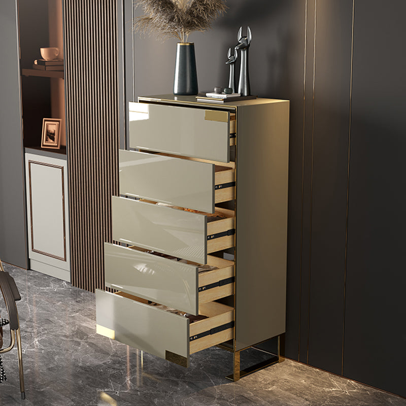 Wooden Storage Chest Dresser Classic Glam Dresser for Home Office