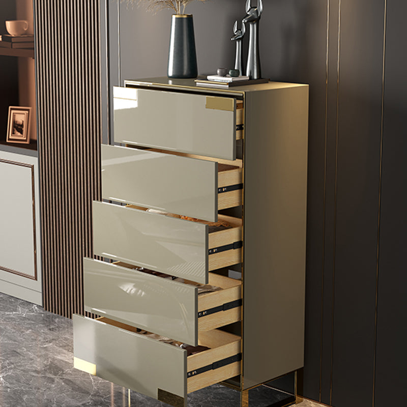 Wooden Storage Chest Dresser Classic Glam Dresser for Home Office