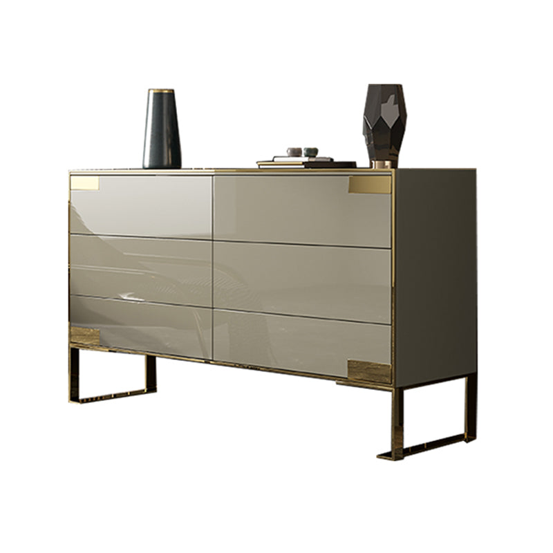 Wooden Storage Chest Dresser Classic Glam Dresser for Home Office